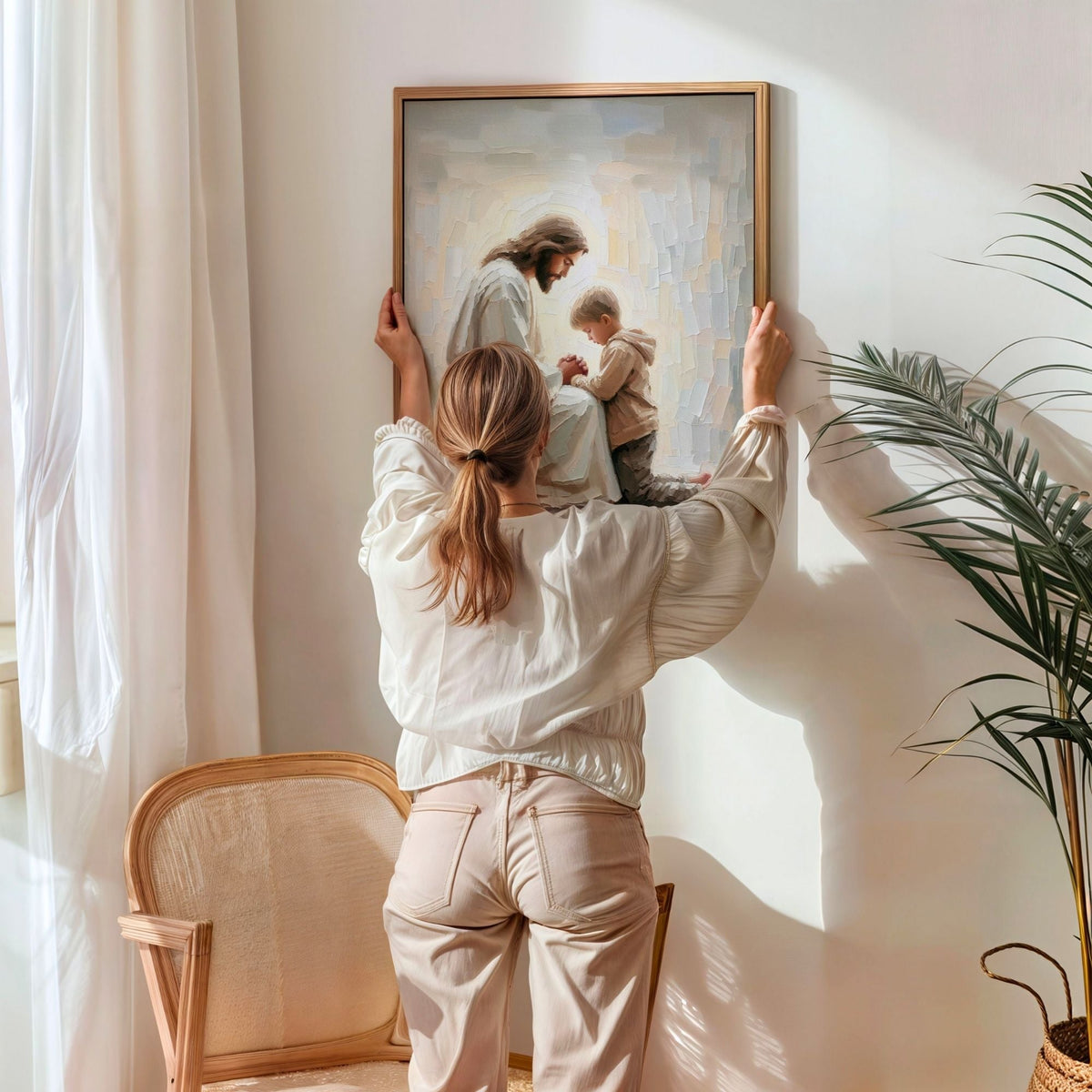 Jesus With Little Boy Canvas