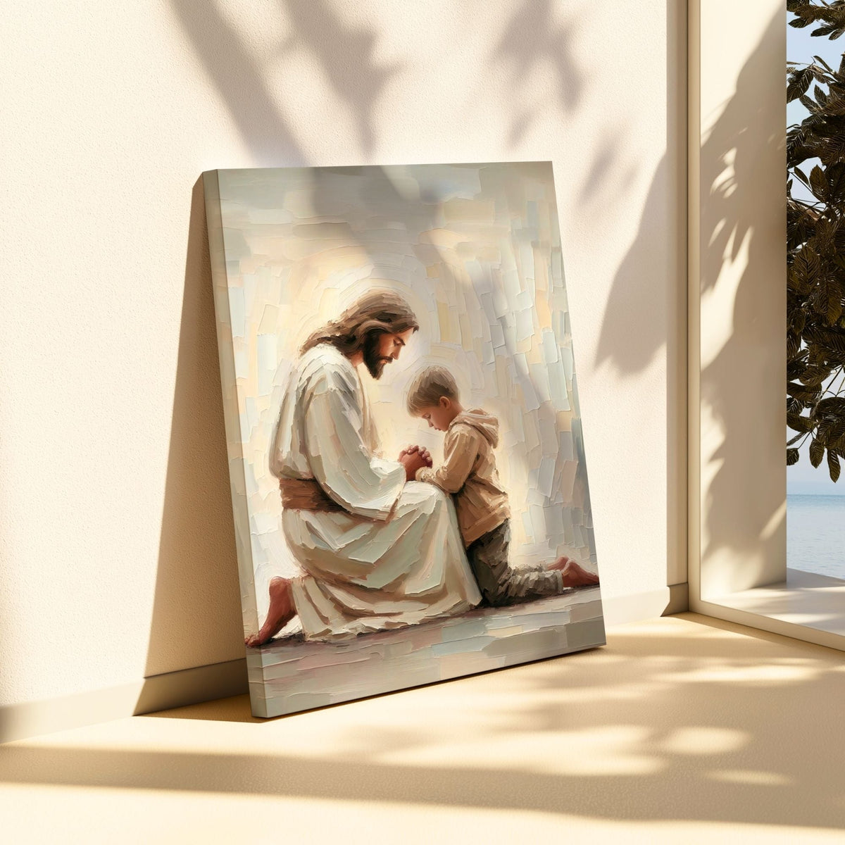 Jesus With Little Boy Canvas