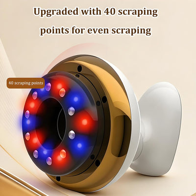 Rechargeable electric cupping massager with LED light therapy, vibration, and 9 adjustable suction levels. Targets cellulite on legs, arms, abdomen, and back from home.