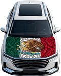 Car Hood Cover Flag - 59x51IN Mexico Hood Covers with 2 Adjustable Triangular Fasteners for Cars Decor, Automotive Exterior Accessories Patriotic Decorations - Hood Cover-1