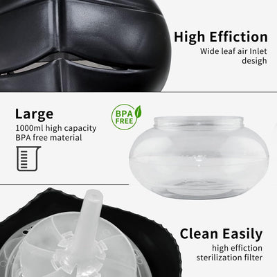 PureMist™ Water-Based Air Purifier – Air Washer & Aroma Freshener with 7-Color LED Ambient Lighting for Home, Bedroom & Office (Black)