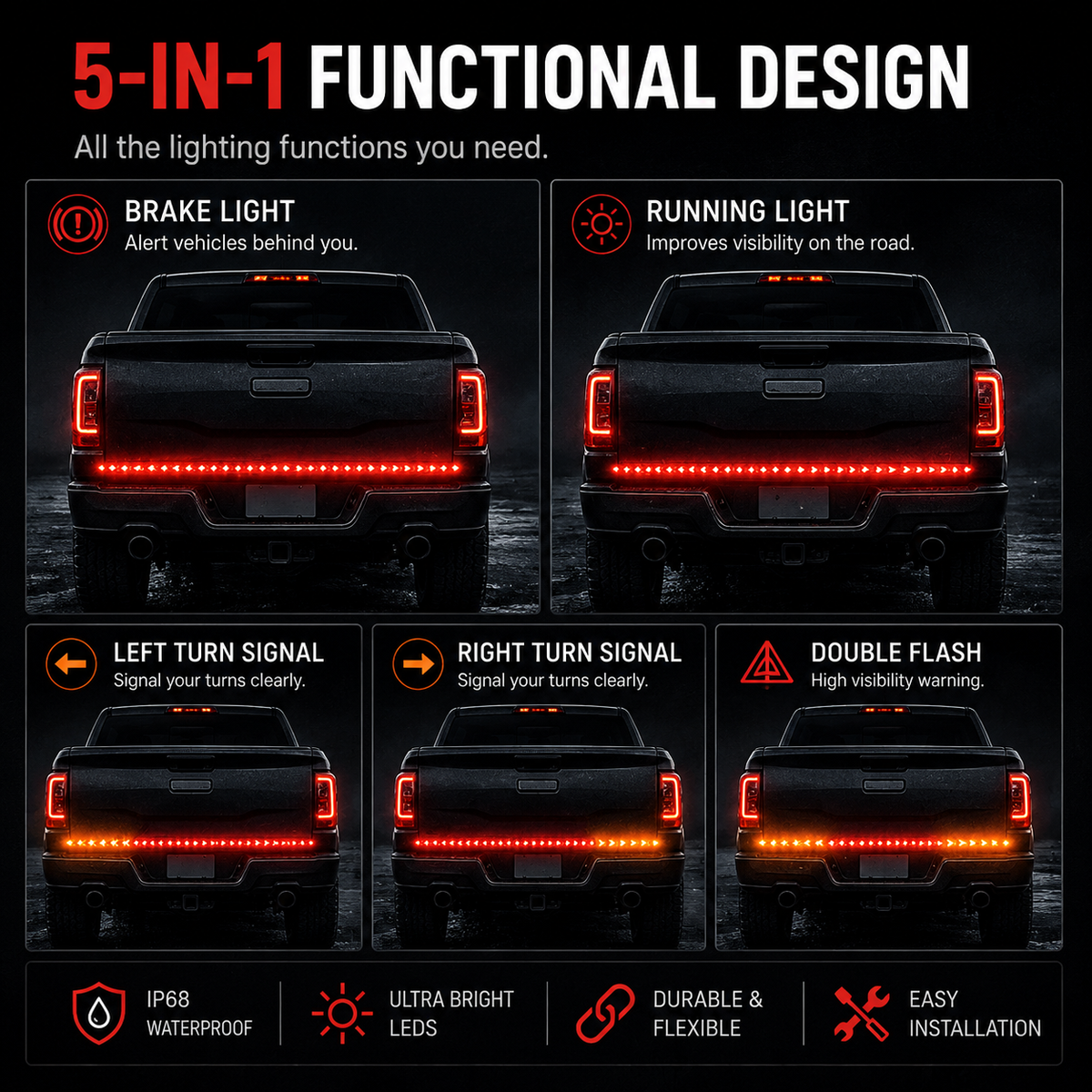SignalFlow™ 5-in-1 LED Tailgate Light Bar