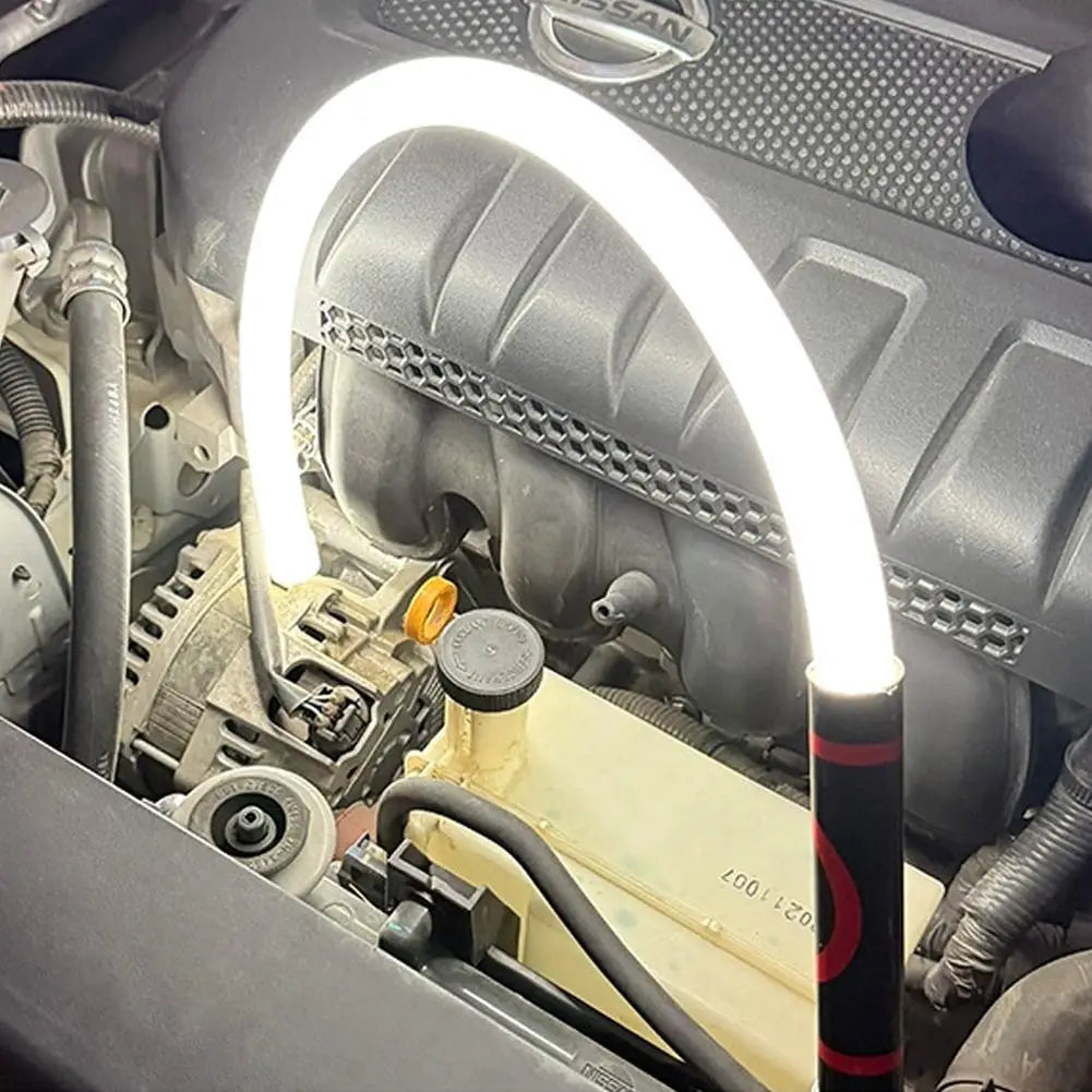 29-inch bendable LED flashlight stick with 3 brightness modes and rechargeable USB-C battery. Bends into tight engine bays, under hoods, and around pipes where standard flashlights can't reach.
