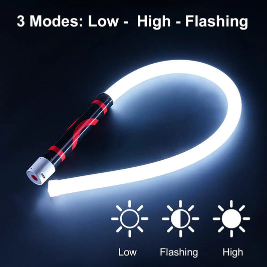 29-inch bendable LED flashlight stick with 3 brightness modes and rechargeable USB-C battery. Bends into tight engine bays, under hoods, and around pipes where standard flashlights can't reach.